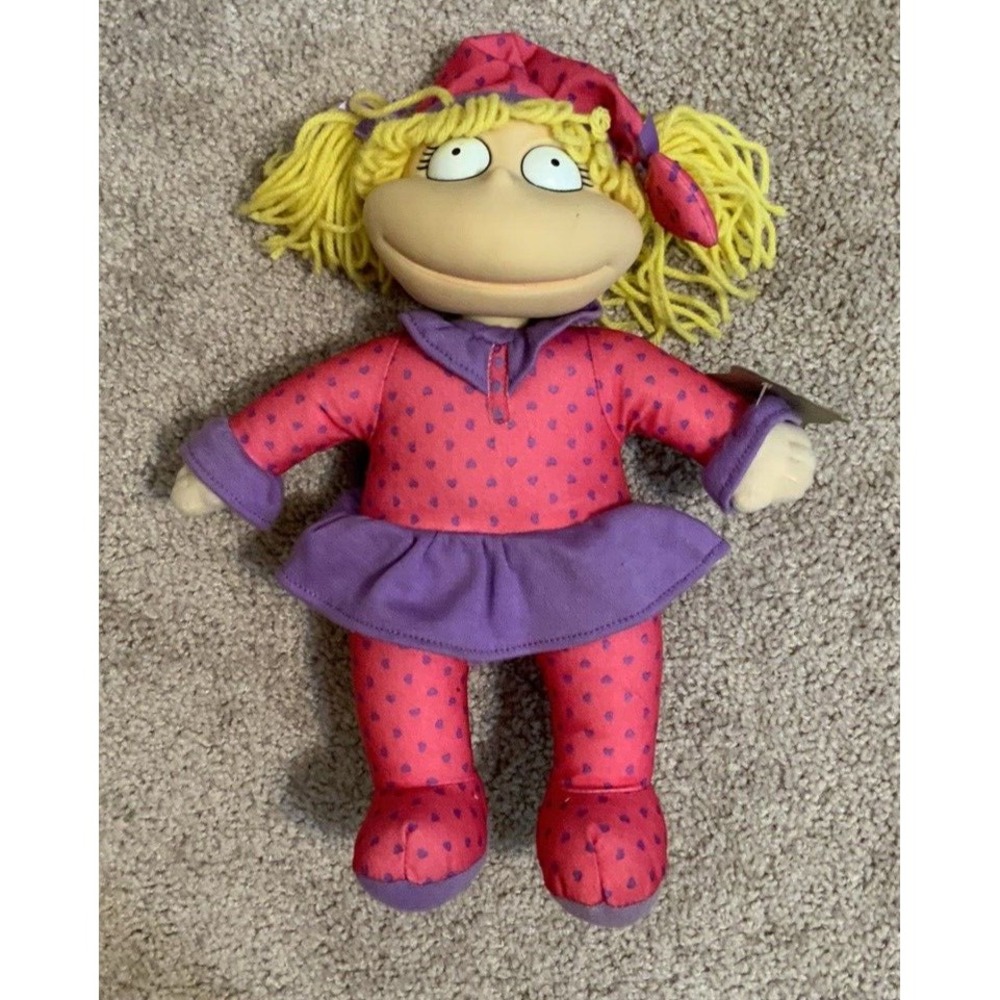 Mattel Rugrats Angelica Doll‎ Pink Heart Print Outfit 12" Doll Plush